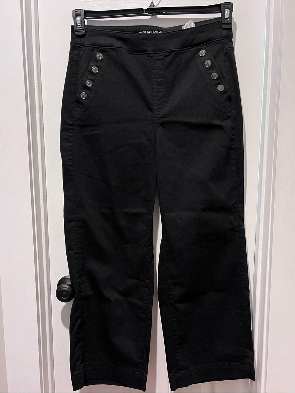 Chicos Black Wide Leg Sailor Ankle Pant